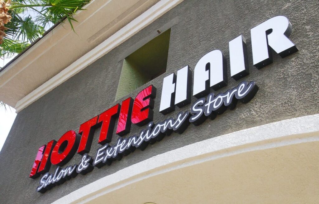 Hottie Hair Salon & Extensions Hair Store Las Vegas Sign