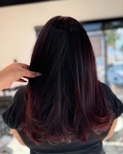 Balayage Transformation - Red Sangria 🍷 - hair service