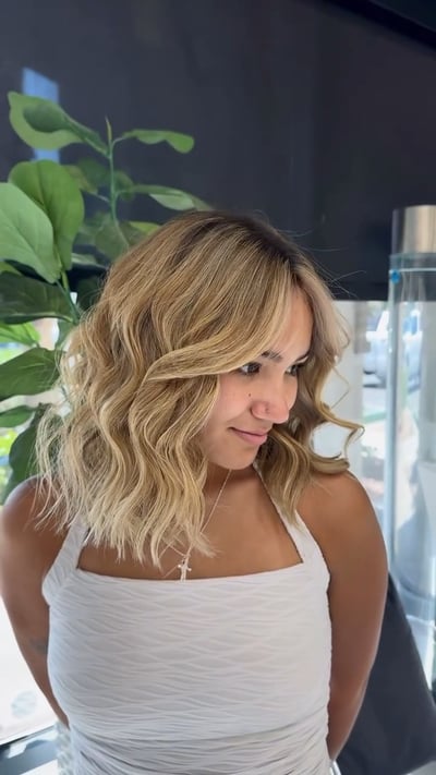 after photo of stunning color service video hair transformation by Shannon Kedra at Hottie Hair salon Las Vegas - color service