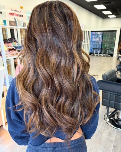 Partial Blonding with Beaded Weft Extensions - hair service