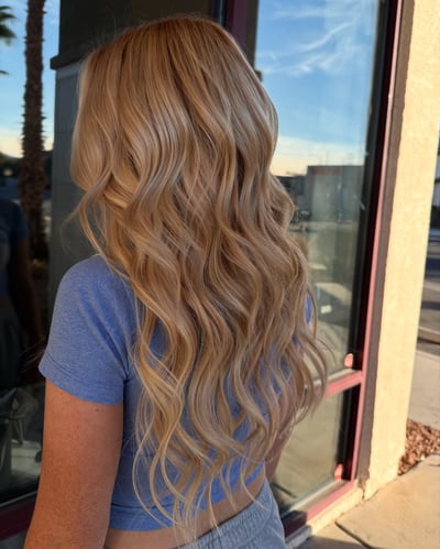 Blonde Hair Transformation with Extensions - hair service