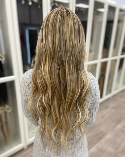 Long Blonde Itip Extensions - hair service