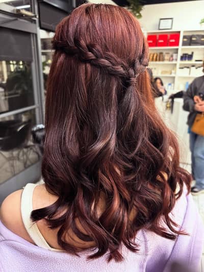 Elegant Homecoming Updo with Curls and Braids