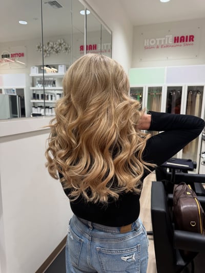 Dimensional Hair Color Transformation with Extensions - hair service