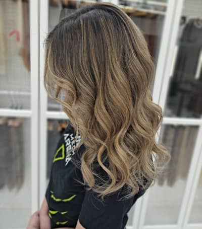 Full Balayage with Teasy Lights Blonde Transformation