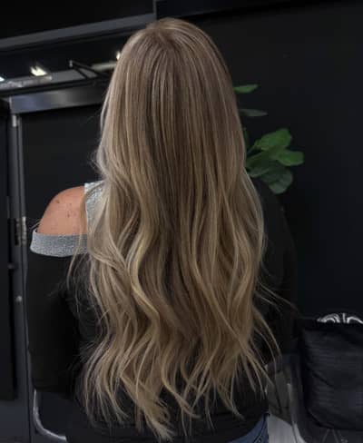 Blonde Highlights with Curly Styling