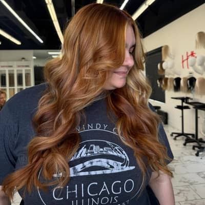 Copper Highlights & Hair Extension Transformation