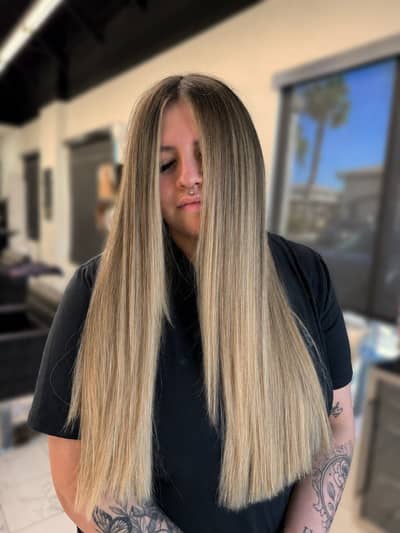 Bright Summer Blonde Balayage Transformation