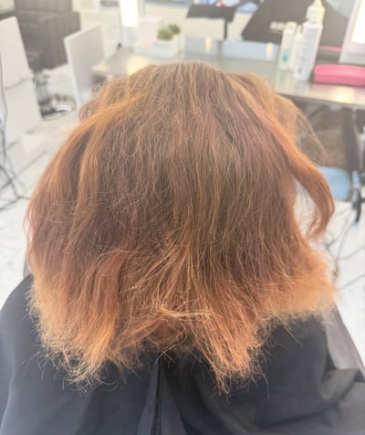 before photo of transformation tuesday ✨ blonde balayage hair transformation by Shannon Kedra at Hottie Hair salon Las Vegas - color service