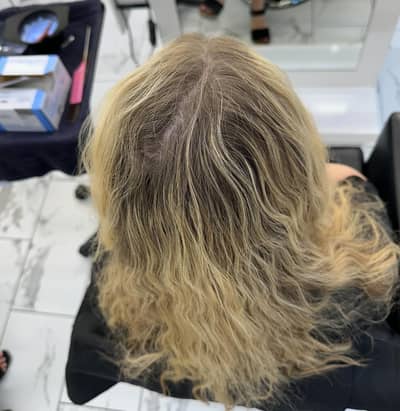 Natural Highlights on Lovely Blonde - Before
