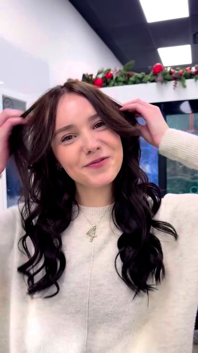 after photo of beaded weft extensions transformation hair transformation by Jenna Kempf at Hottie Hair salon Las Vegas - extensions service