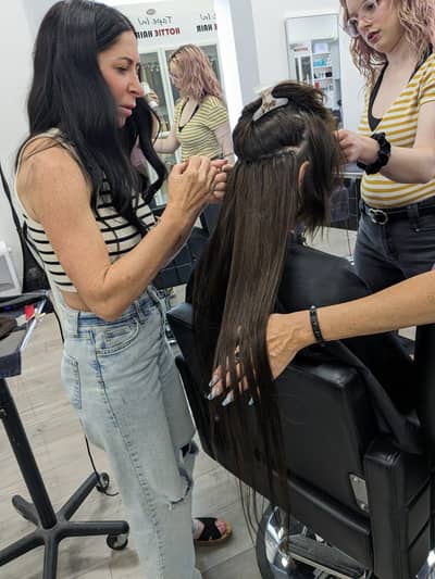 How Weft Hair Extensions Are Installed: Beaded, Hand-Tied & Sew-In (2026) - Hair care blog post from Hottie Hair Las Vegas