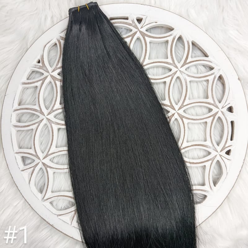 24" Russian Remy Hand-Tied Weft Hair Extensions – Free Color Match - Same-Day Install Las Vegas — #1