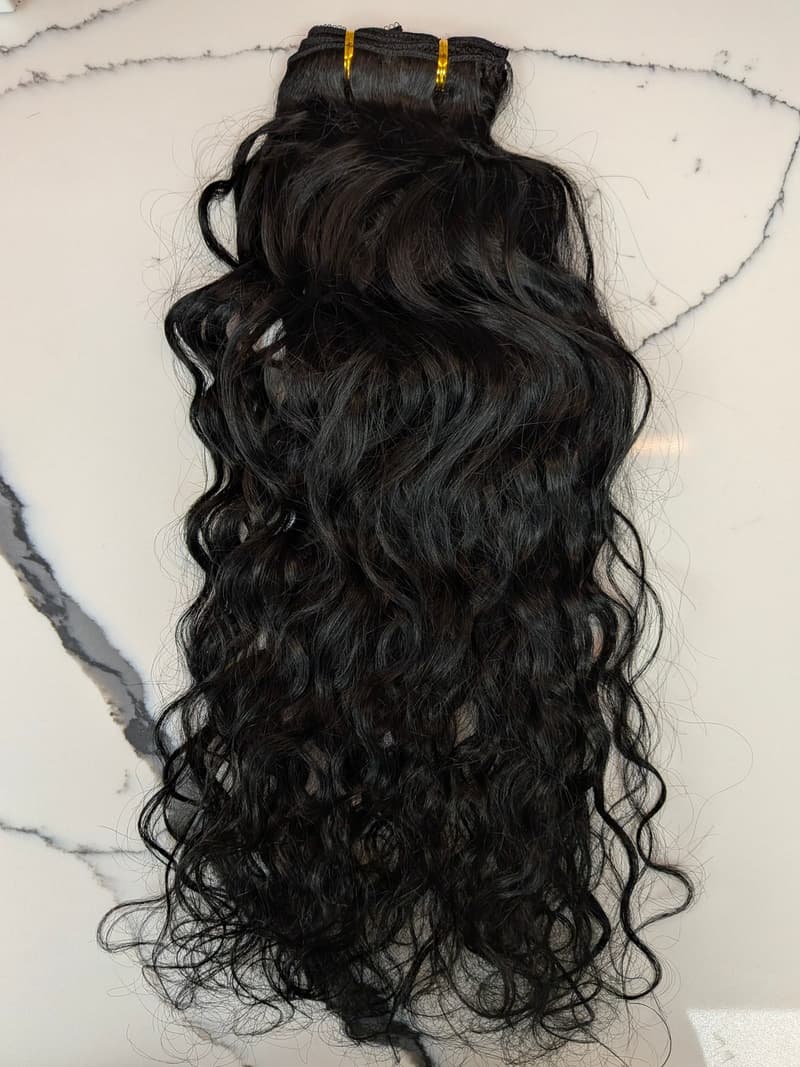 22" Brazilian Body Wave Curly Clip In Hair Extensions 140g – Try On Free Las Vegas — #1 Jet Black