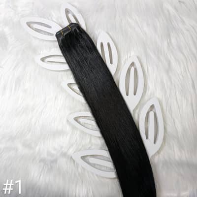 24" Russian Remy Hand-Tied Weft Hair Extensions – Free Color Match - Same-Day Install Las Vegas