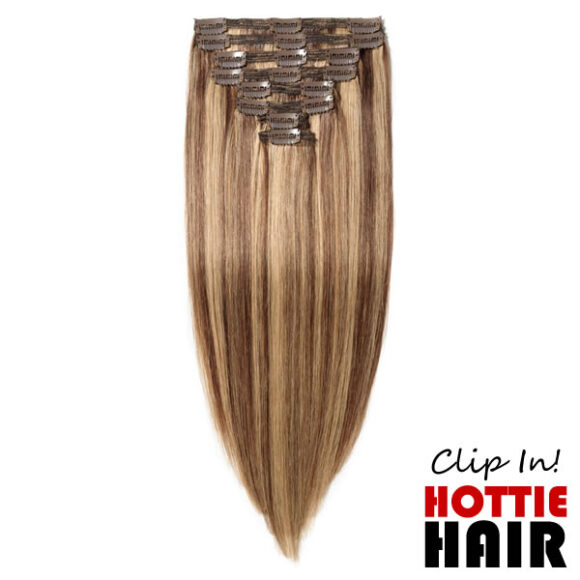 Clip In Hair Extensions 04 27 01 Medium Brown Dark Blonde.fw