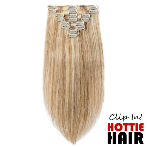 Clip In Hair Extensions 12 613 01 Lightest Brown Bleach Blonde.fw