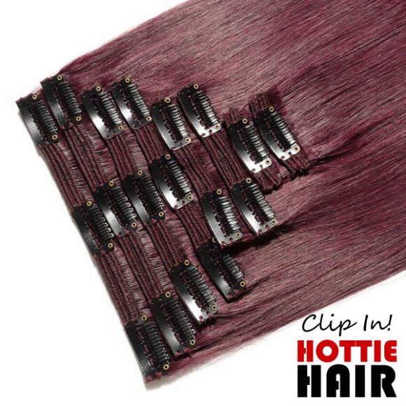 Clip In Hair Extensions 99J 03 Red Wine.fw