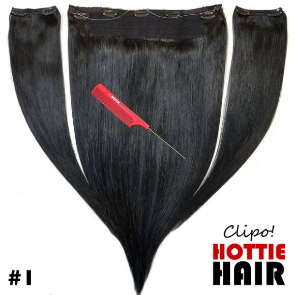 Clipo Hair Extensions Front Full 01 halo clip in