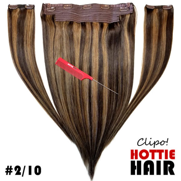 Clipo Hair Extensions Front Full 02 10 halo clip in