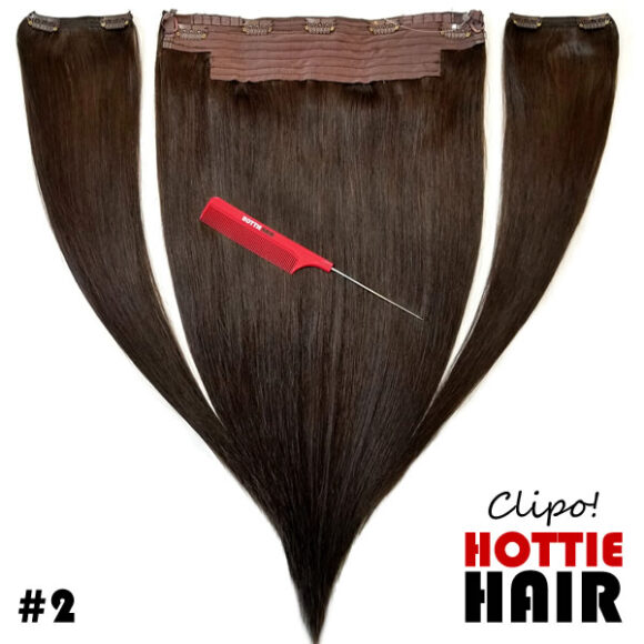 Clipo Hair Extensions Front Full 02 halo clip in
