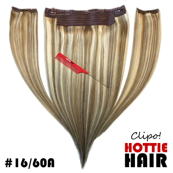 Clipo Hair Extensions Front Full 16 60A halo clip in