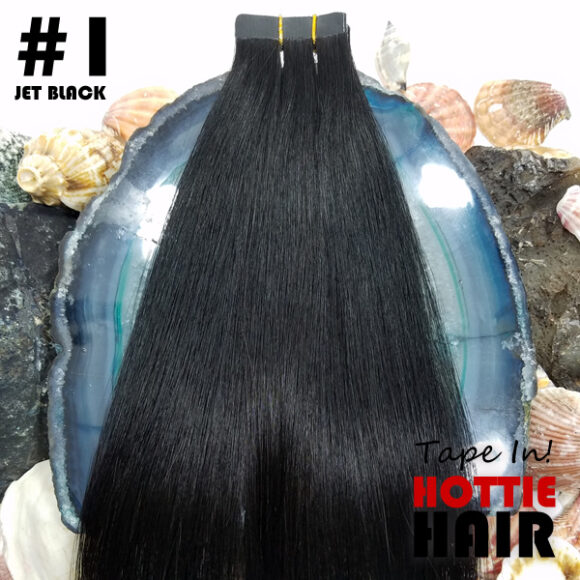 Tape In Hair Extensions Jet Black Swatch 01.fw
