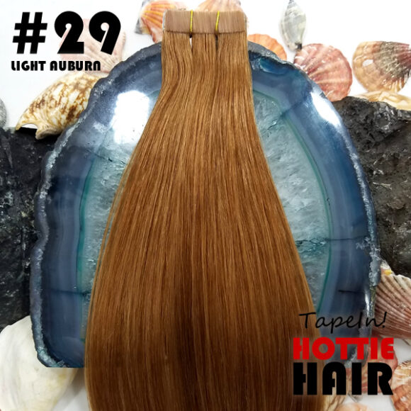 Tape In Hair Extensions Light Auburn Swatch 29.fw