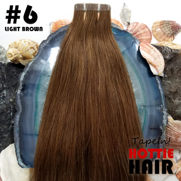 Tape In Hair Extensions Light Brown Swatch 06.fw