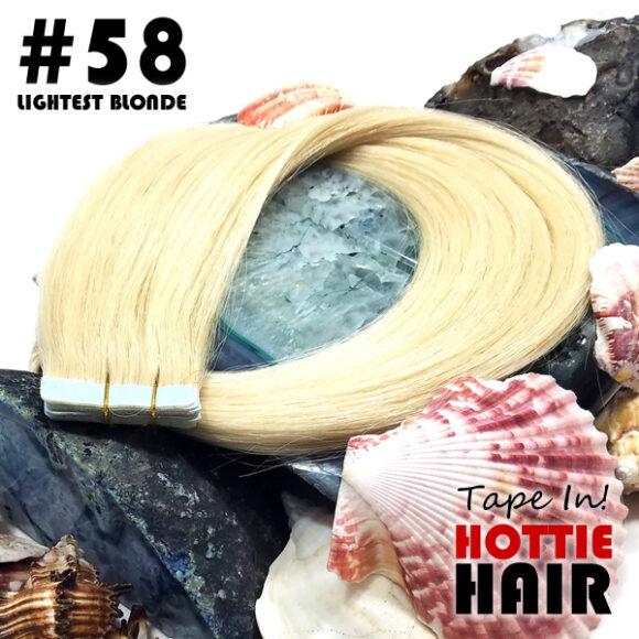 Tape In Hair Extensions Lightest Blonde Rock 58.fw