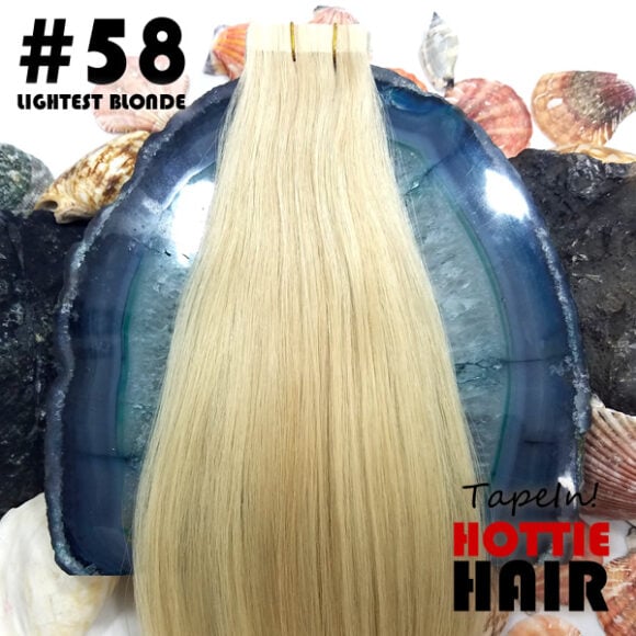 Tape In Hair Extensions Lightest Blonde Swatch 58.fw