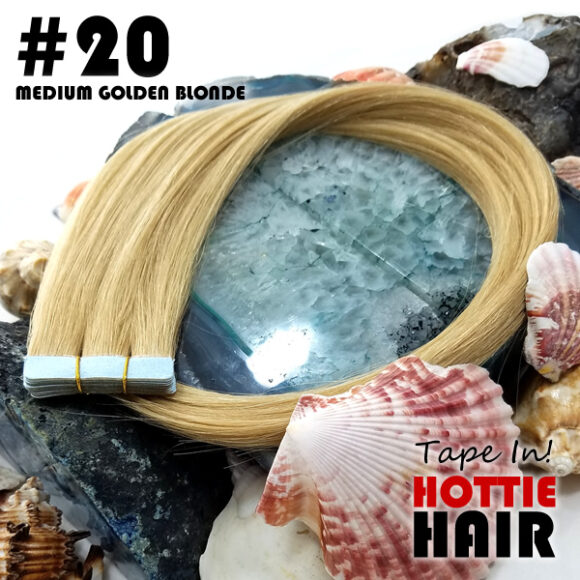 Tape In Hair Extensions Medium Golden Blonde Rock 20.fw