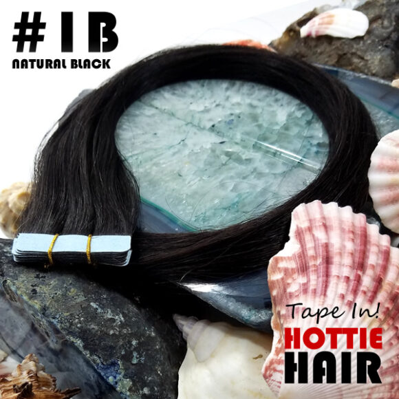 Tape In Hair Extensions Natural Black Rock 01B.fw