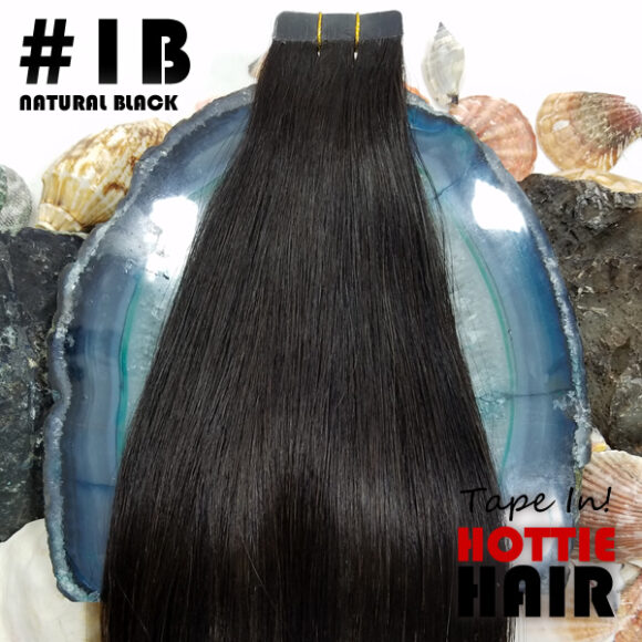 Tape In Hair Extensions Natural Black Swatch 01B.fw