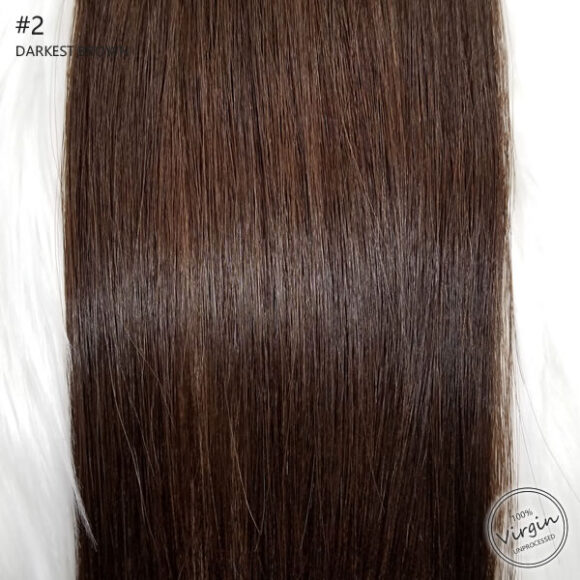 Virgin Tape In Hair Extensions Darkest Brown 2 Swatch.fw