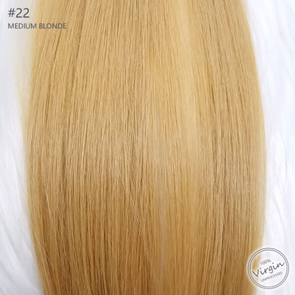 Virgin Tape In Hair Extensions Medium Blonde 22 Swatch.fw