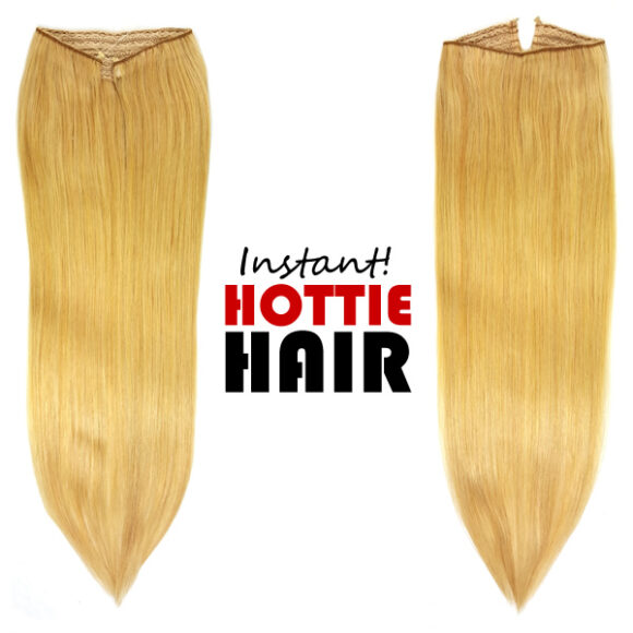Halo Hair Extensions Front Back Honey Blonde 22