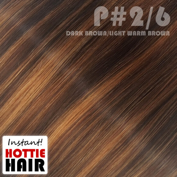 Halo Hair Extensions Swatch Dark Brown Light Warm Brown Mix P 02 06