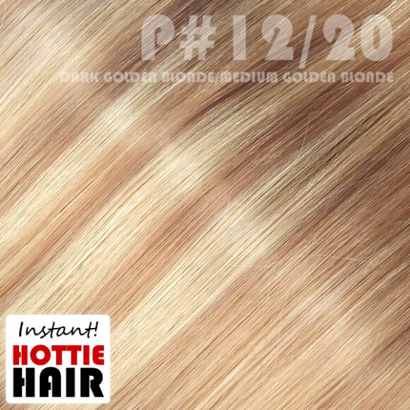 Halo Hair Extensions Swatch Dark Golden Blonde Medium Golden Blonde Mix P 12 20