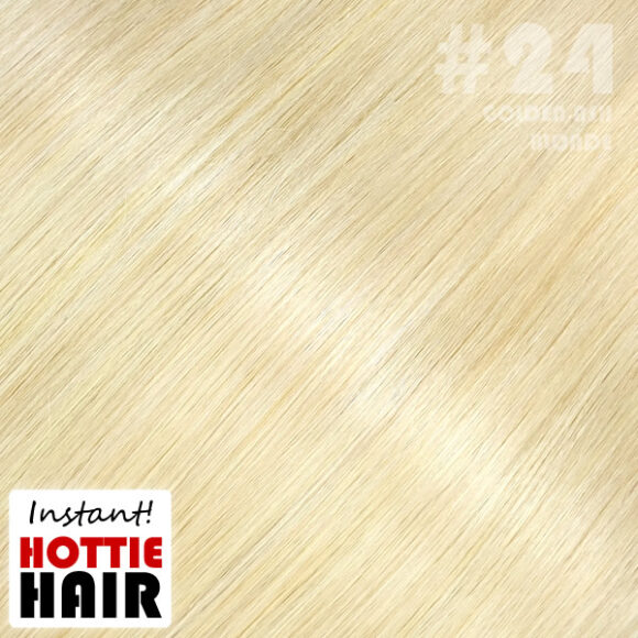 Halo Hair Extensions Swatch Golden Ash Blonde 24
