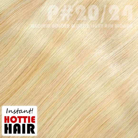 Halo Hair Extensions Swatch Medium Golden Blonde Golden Ash Blonde Mix P 20 24