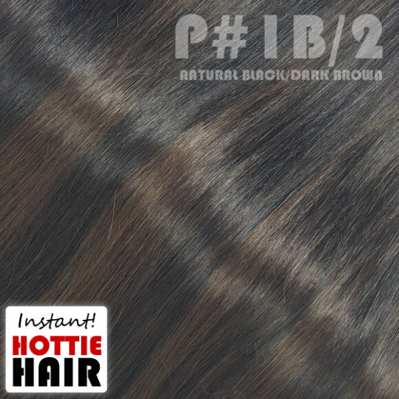 Halo Hair Extensions Swatch Natural Black Dark Brown Mix P 01B 02