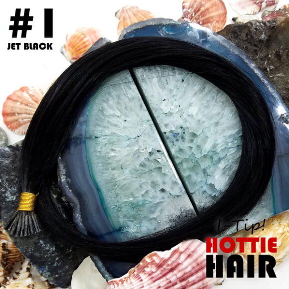 I Tip Hair Extensions Jet Black Rock Top 01.fw