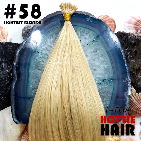 I Tip Hair Extensions Lightest Blonde Swatch 58.fw