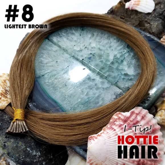 I Tip Hair Extensions Lightest Brown Rock 08.fw