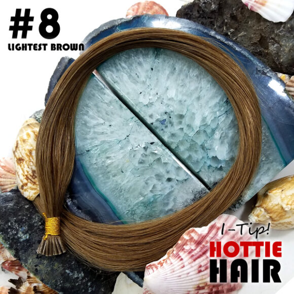 I Tip Hair Extensions Lightest Brown Rock Top 08.fw