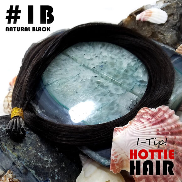 I Tip Hair Extensions Natural Black Rock 01B.fw
