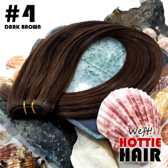 Weft Hair Extensions Dark Brown Rock 04.fw