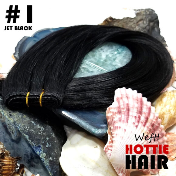 Weft Hair Extensions Jet Black Rock 01.fw