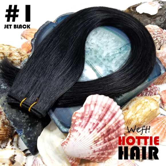 Weft Hair Extensions Jet Black Rock Top 01.fw